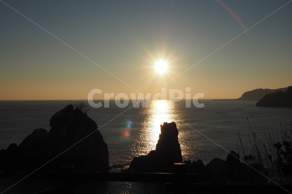 일출,태양,바위,바다,하늘,자연,풍경,nature,landscape,실루엣,그림자,silhouette,shadow,light,빛,flare,플레어