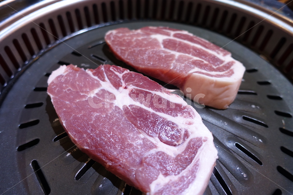 BBQ,meat,ingredients,Korean,cooking,pork,food,neck meat,roast