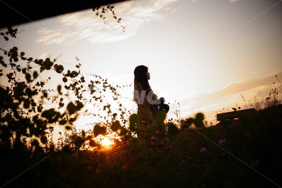 옆모습,여자옆모습,그림자,노을,공원,가을,봄,분위기,light,빛,flare