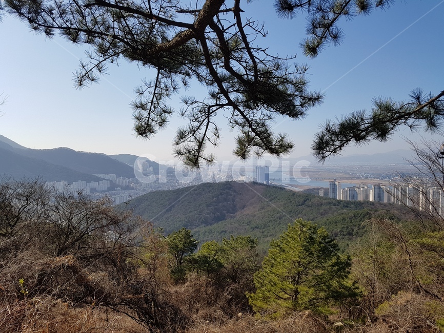 산,자연,지평선,nature,outdoors,city,busan,korea,금정산,상계봉,landscape