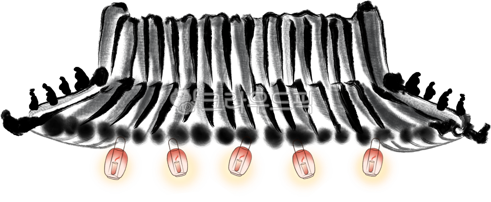 전통등,연등,기와지붕,한옥,기와,지붕,기와집,전통그림,민화,전통,청사초롱,잡상,전통지붕,조명,전통조명