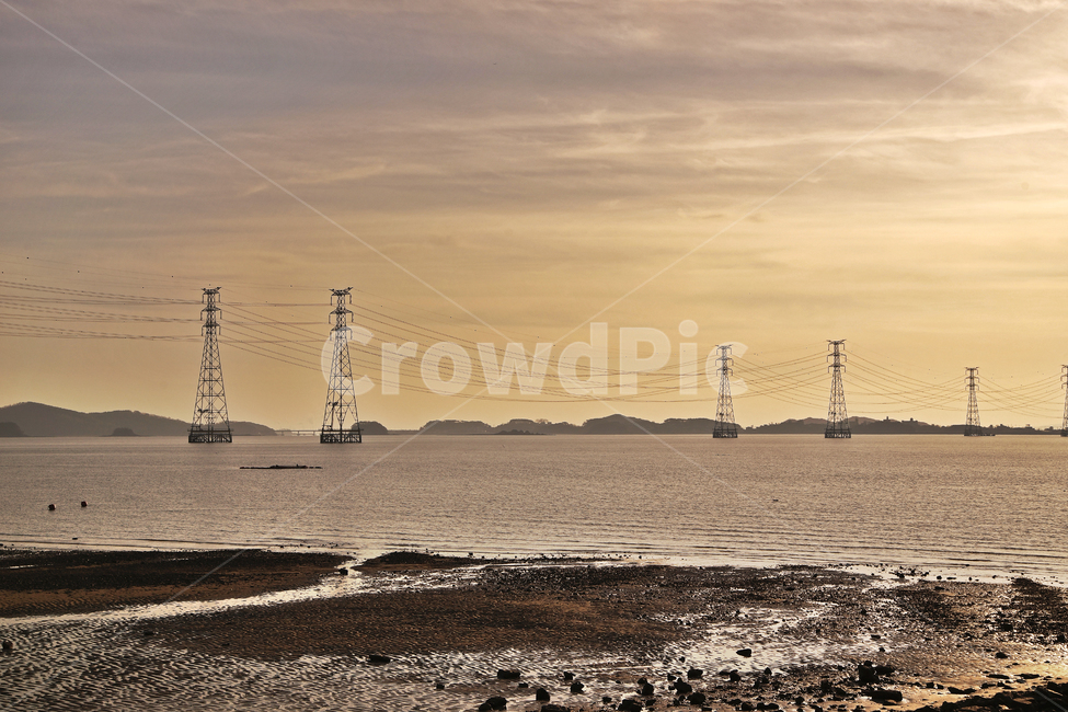 구봉도,대부도,바다,썰물,철탑,해솔길,서해,송전탑,자연,풍경,nature,landscape