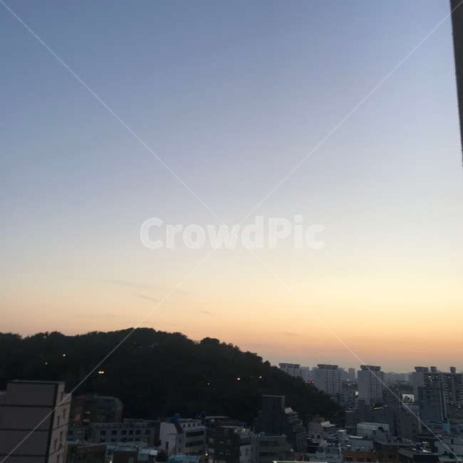 하늘,산,노을,풍경,경치
