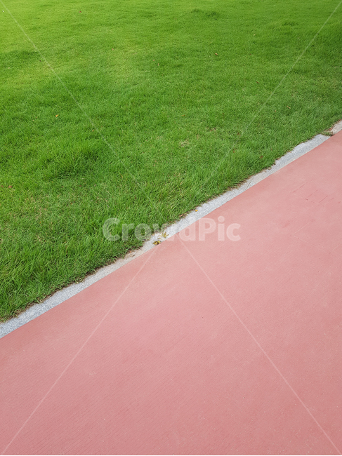 트랙,감성,컬러,사선,잔디,땅바닥,디자인,track,salmon,pink,green,grass,ground,colorful,design,diagonalline,obliqueline