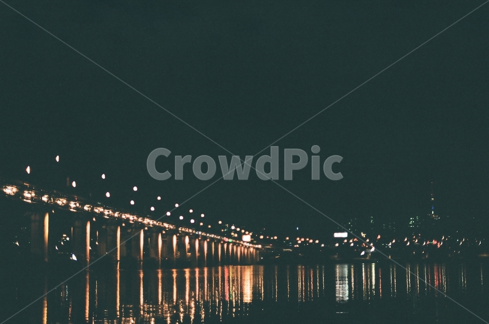야경,한강,반포지구,감성,운치있는,필름사진,아날로그,analog,filme,filmephotography,water,물,waterfront,워터프론트,dock,독,port,포트,pier,교각