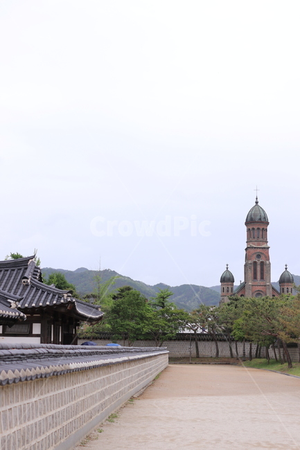 한옥,기와,한옥마을,풍경,건물,자연,한국,korea,전통,하늘,산