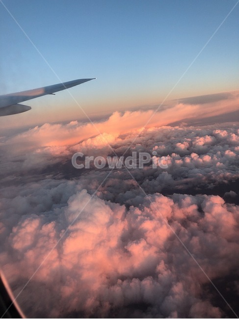항공기,airplane,비행기,outdoors,nature,옥외,자연,구름,대자연,노을