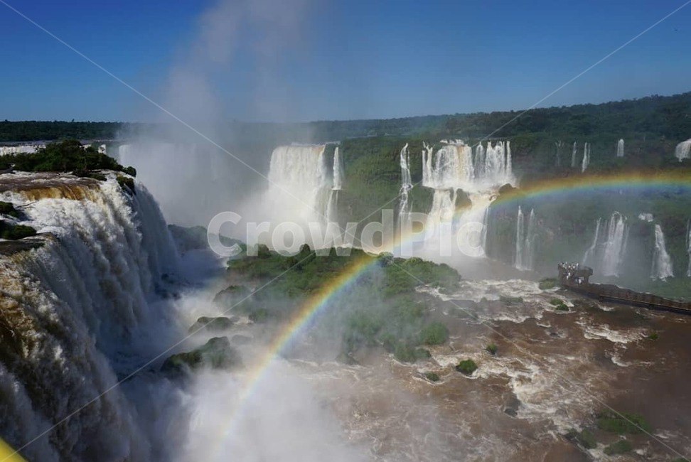 river,강,water,물,outdoors,옥외,nature,자연,waterfall,폭포,무지개,rainbow,이과수