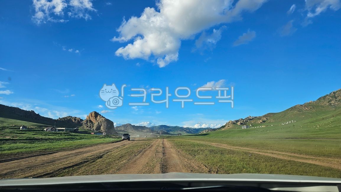 몽골,울란바토르,테를지,테릴지,국립공원,sky,옥외,outdoors,자연,하늘,road,도로,cloud,구름,날씨,weather,적운,cumulus,offroad
