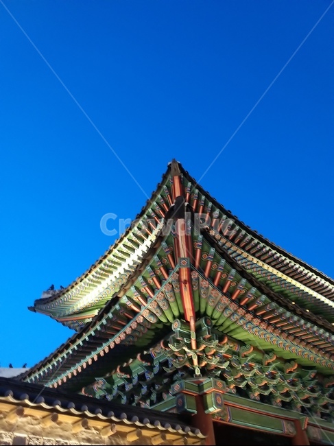 파란하늘,궁궐,처마끝,저녁,한국미,한국전통,한국문화,korean traditional,korean culture,건축물,건물외관,exterior,building,structure,architecture,construction
