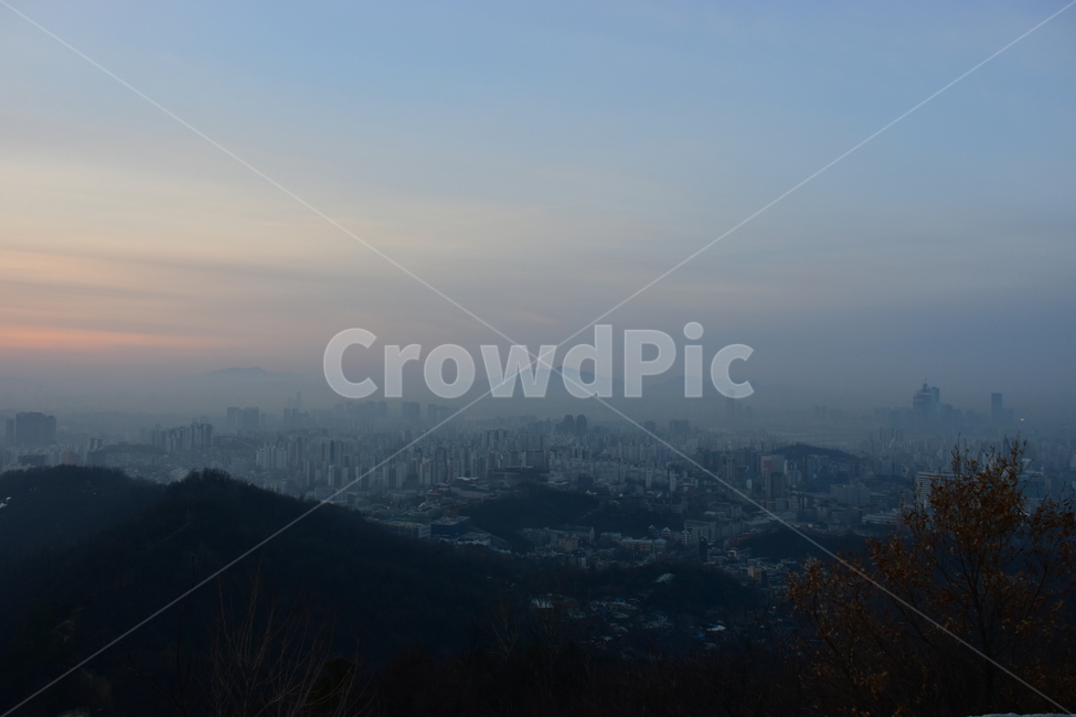 안산,일출,해맞이,해돋이,서울,아침,도시,도심지,풍경,미세먼지,겨울,도시,풍경,city,landscape