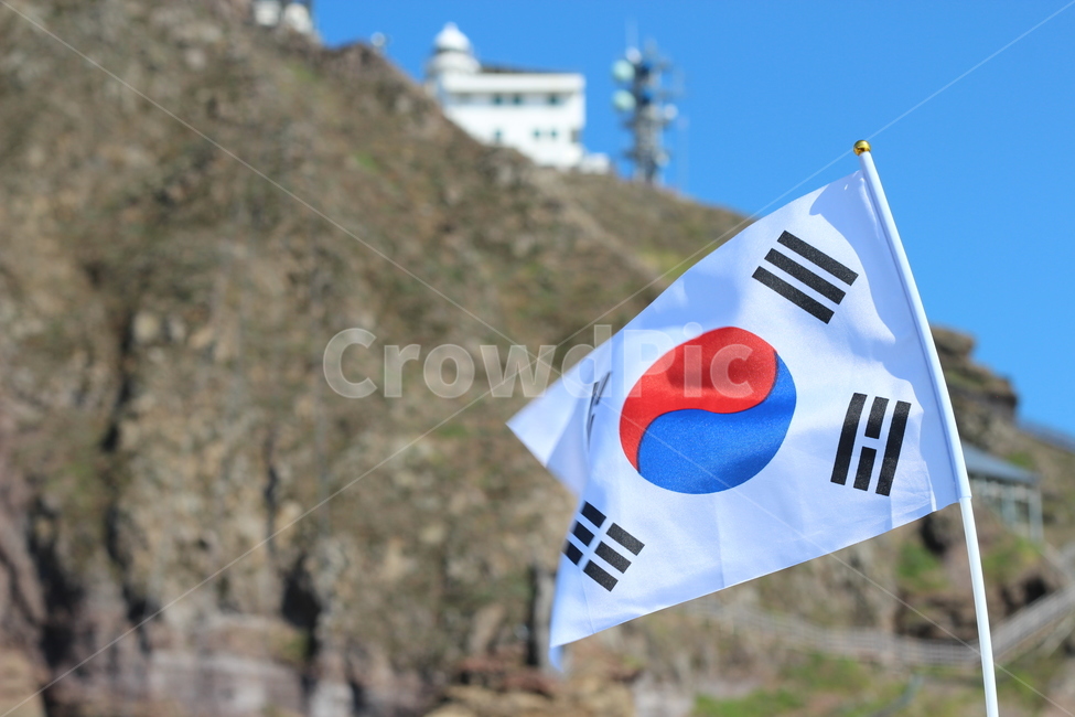 한국,대한민국,울릉도,독도,태극기,korea,바람,하늘
