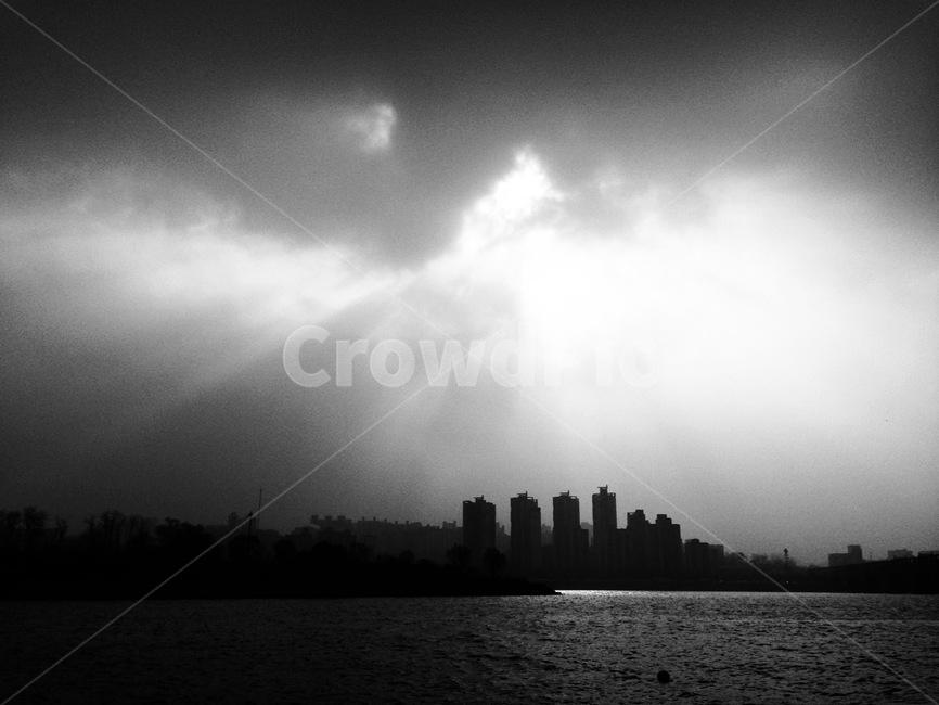 빛,빛내림,햇빛,구름,태양,고수부지,한강,sunlight,cloud