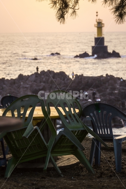 가을,분위기,스냅,부산,한국,의자,바다,휴식,비성수기,힐링,해변,바다,beach,sea,등대,lighthouse,furniture,가구,chair