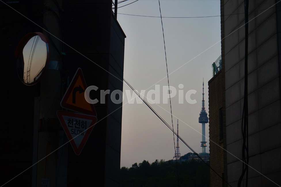 이태원,서울,한국,국내,노을,저녁,야경,남산타워,남산,경리단길,카페