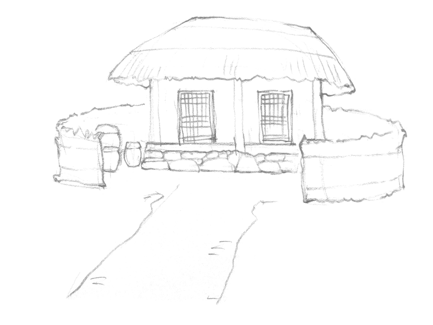 한국,한국적인,한국의,초가집,스케치,드로잉,art,미술,drawing,그림,전래동화,일러스트,연필그림,한국전통,한국문화,korean traditional,korean culture
