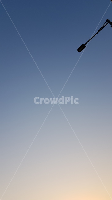 Snam,At sunset,Emotion,gradation,Street lamp