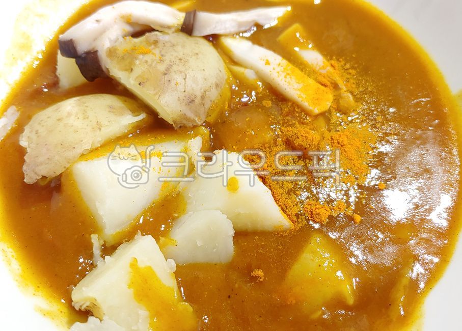 Curry,Turmeric powder,curcuma,Boiled Potatoes,potato,curry powder,food