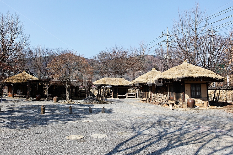 초가집,집,전통집,초가,풍경,자연,가옥,겨울