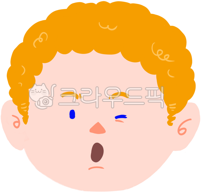 손그림,소년,외국인남자,남자관광객,남자외국인,남자아이,소년캐릭터,감정표현,관광객,즐거운,윙크소년,윙크