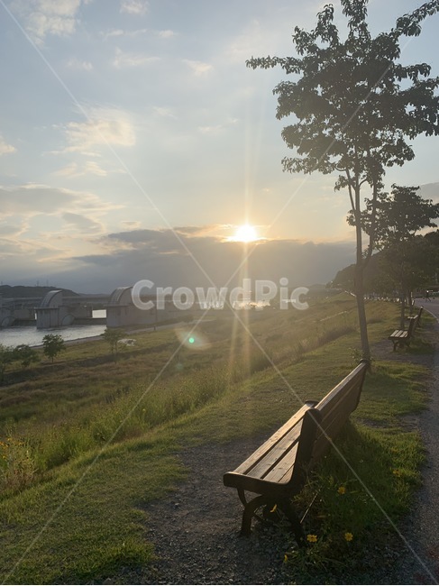 공원,벤치의자,노을,park,bench,sunset