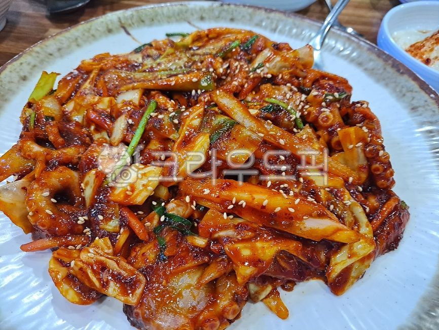 낙지볶음,음식,매운음식,빨간색,낙지