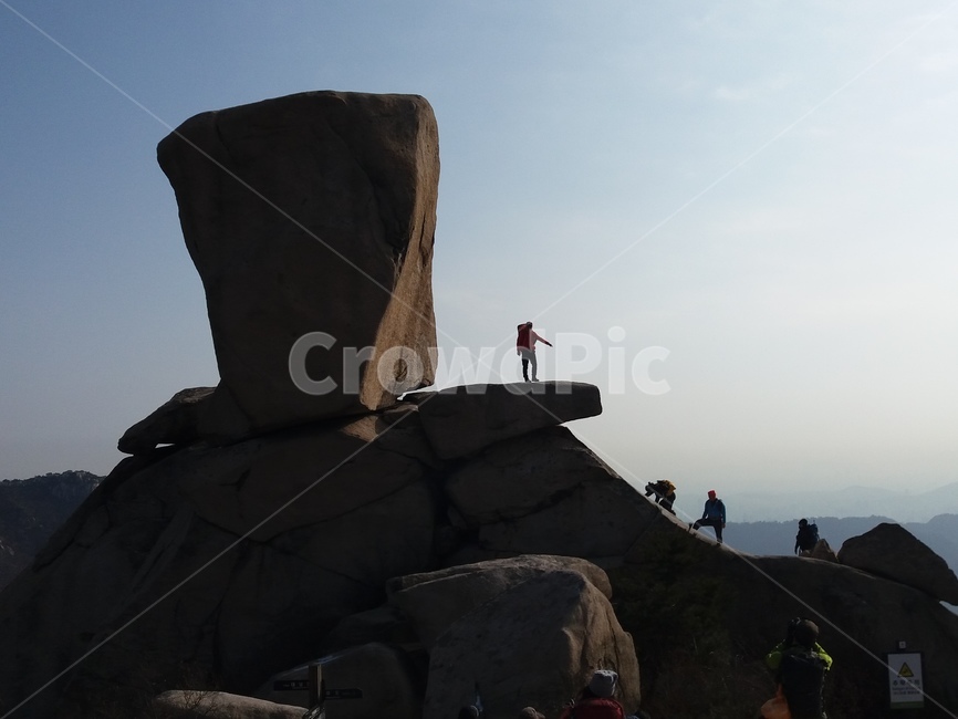 북한산,사모바위,실루엣,기암괴석,등산,풍경,outdoors,옥외,nature