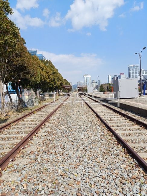 Sky,railroad,clouds,Busan,Songjeong Station