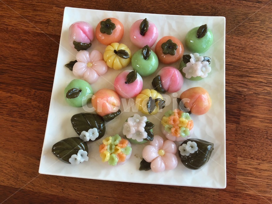 설,음식,송편,떡,korea,food,꽃,복숭아,단호박,나뭇잎,사과,전통,한식,riceckae,명절,요리,사각접시