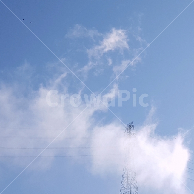 자연,하늘,힐링,구름,안개,아침,감성,송전탑,전깃줄,신비,베일,nature,sky,cloud,산업,industry,industrial,에너지산업,energy industry