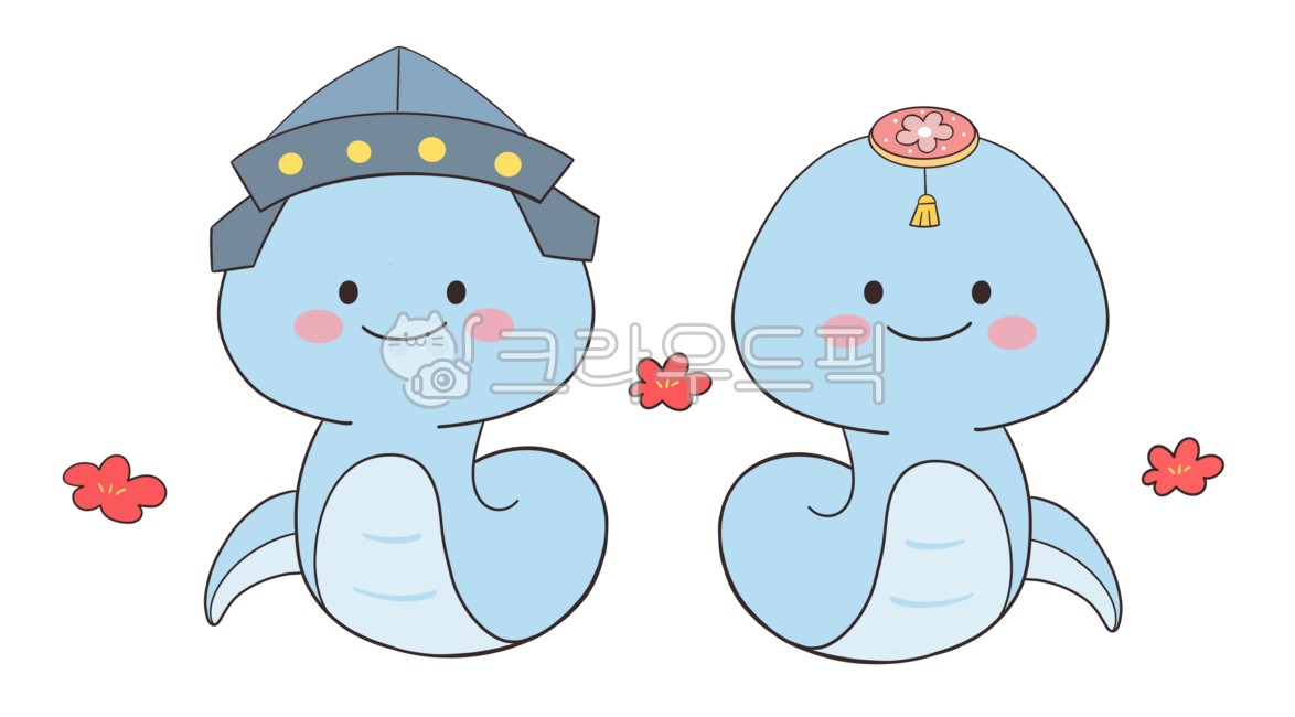 뱀,뱀띠,뱀해,2025,새해,뱀일러스트,청뱀,푸른뱀,새해인사