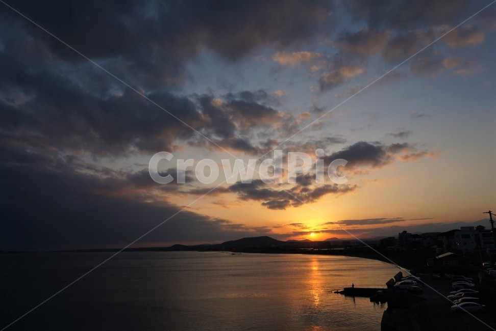 제주도,성산일출봉,일몰,자연,풍경,일몰풍경