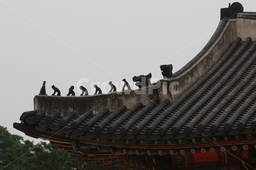 경복궁,잡상,서울,한국,korea,kyungbokkung,seoul,전통적인,한옥,기와