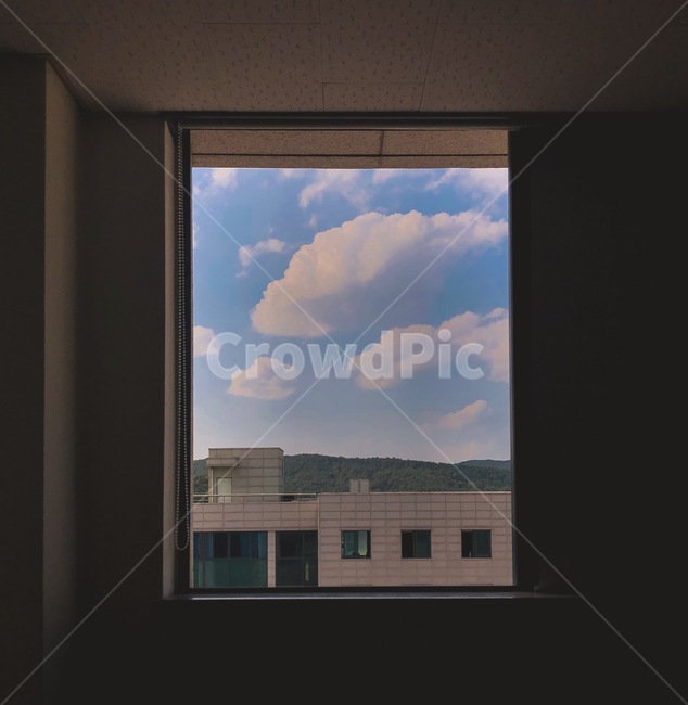 window,창문,감성,구름,하늘