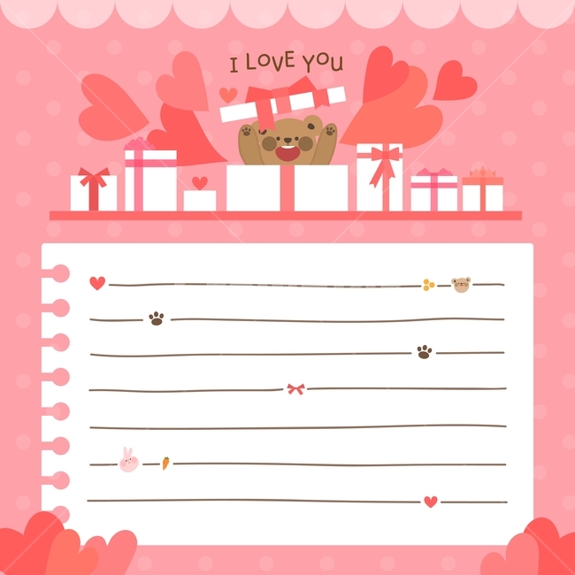 곰인형,선물상자,리본,하트,사랑,편지,편지지,일러스트,연인,커플,사랑,lover,couple,기념일,축하,anniversary,congratulation,celebrate,celebration,그래픽,일러스트레이션,graphic,illustration