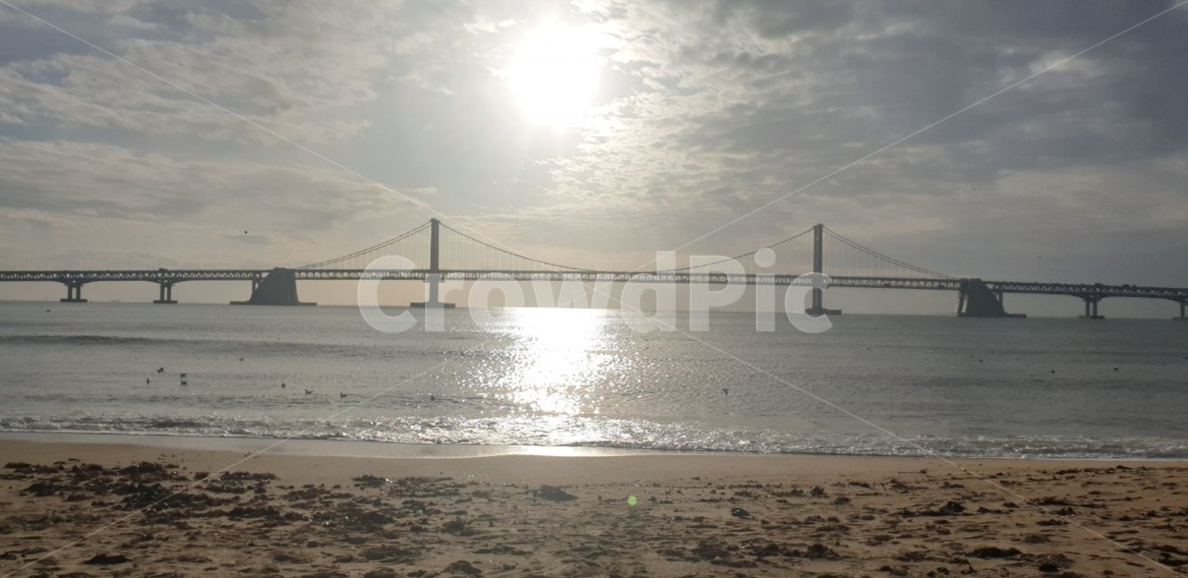 일출,nature,자연,광안대교,바다,오션,황금빛,부산,bridges