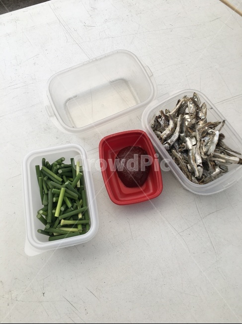멸치,고추장,마늘쫑,반찬,그릇