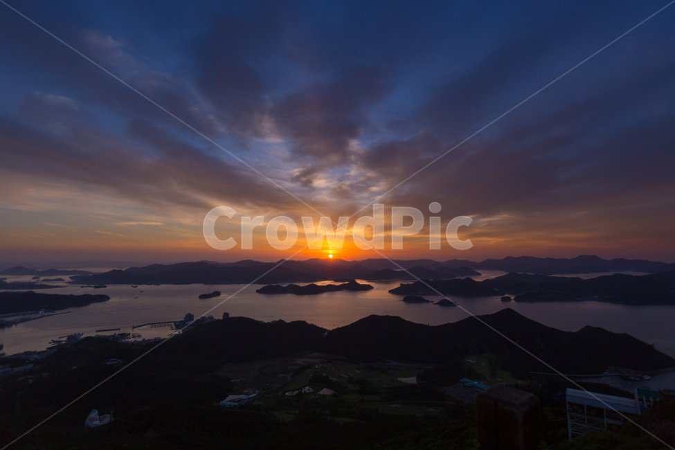 미륵산,일출,통영,다도해,한려해상,미륵산일출,경상남도,거제도