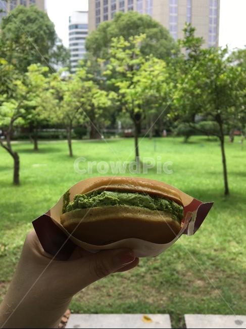 도리야끼,녹차맛,공원,녹차빵,녹차도리야끼,일본음식,공원피크닉,피크닉,그린티,greentea,bread,greenteabread,park,picnic