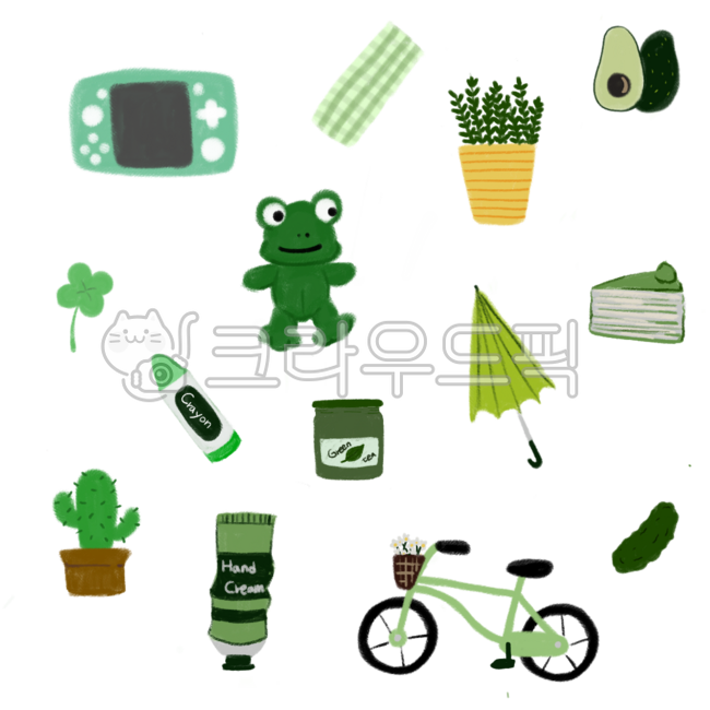 Sticker png,sticker design,green,green,Nintendo,game console,umbrella,avocado,bicycle,cucumber,cake,daku,daku png,goodnote sticker,goodnote,diary,diary png,sticker,hand drawing,hand drawing illustration,hand drawing,colored pencil,do