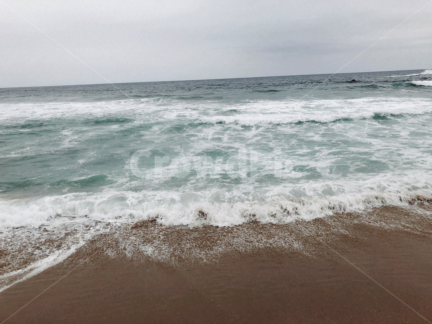 강릉,사천해변,파도,적막,흐림,해변,바다,beach,sea