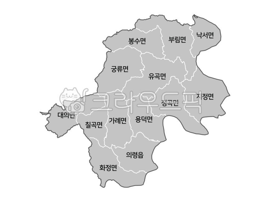 의령군행정구역,의령군행정지도,의령군,의령,의령군지도