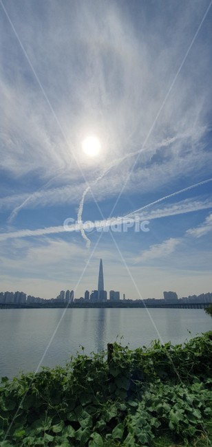 nature,자연,outdoors,옥외,어반,urban,중심지,metropolis,town,도시,city,시티,building,건물,롯데월드타워,롯데타워,한강,강변나들목