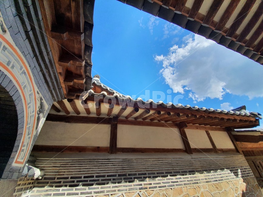 한옥,하늘,구름,전통한옥,사랑방,푸른,여름,한국전통,한국문화,korean traditional,korean culture