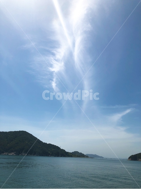바다,풍경,하늘,구름,회오리,배경,섬