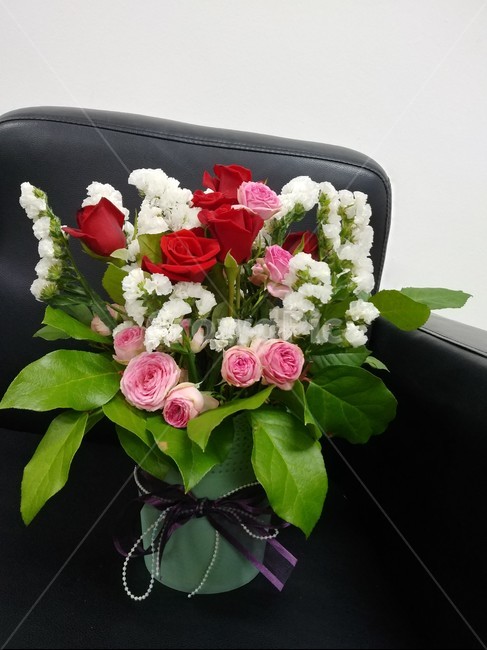 꽃꽃이,꽃다발,붉은장미,rose,흰색,레몬잎,꽃,flower,기념일,축하,anniversary,congratulation,celebrate,celebration
