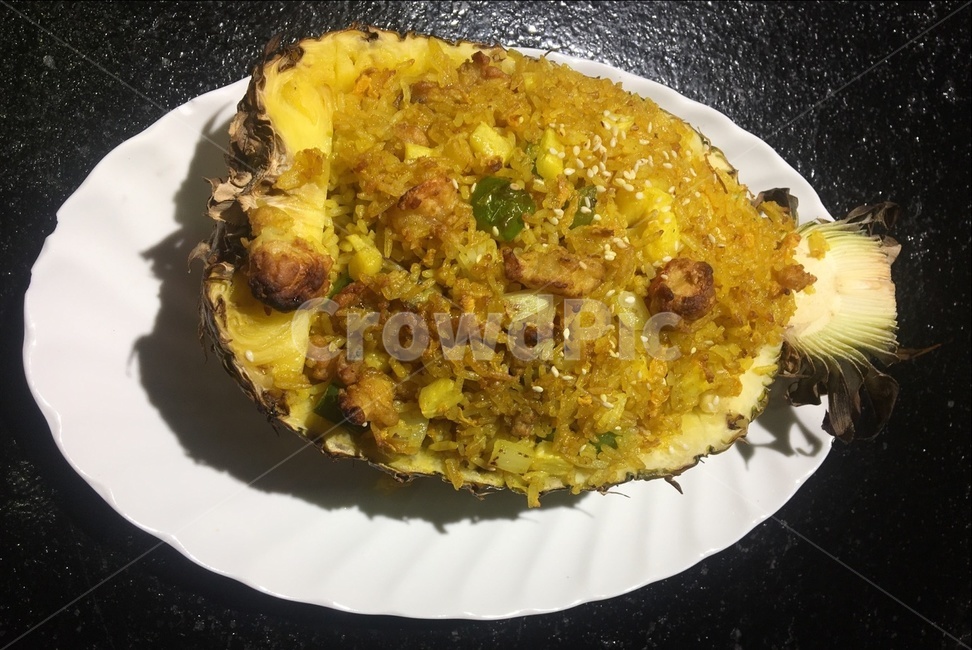 파인애플,볶음밥,음식,접시,볶음,음식,식재료,요리,food,cook,meal,dishes,food reserves