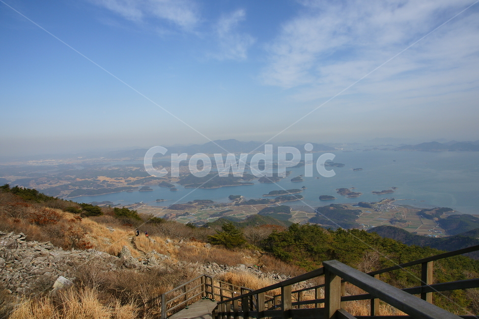 금오산,남해,하동,풍경,바다,하늘,산,섬,나무,풀,구름,자연,풍경,nature,landscape,banister,난간,handrail,building,건물