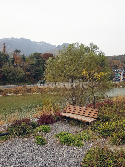 산,가을,풍경,벤치,bench,나무,자연,nature,옥외,outdoors,등산,힐링,강,단풍,낙엽,autumn,자갈,산책,데이트,여유,감성,계절,공원