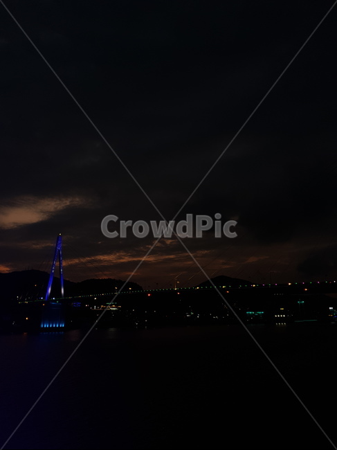 야경,바다,크루즈,다리,불빛,해상,밤바다,bridge,야경,밤,풍경,nightscape,night,landscape